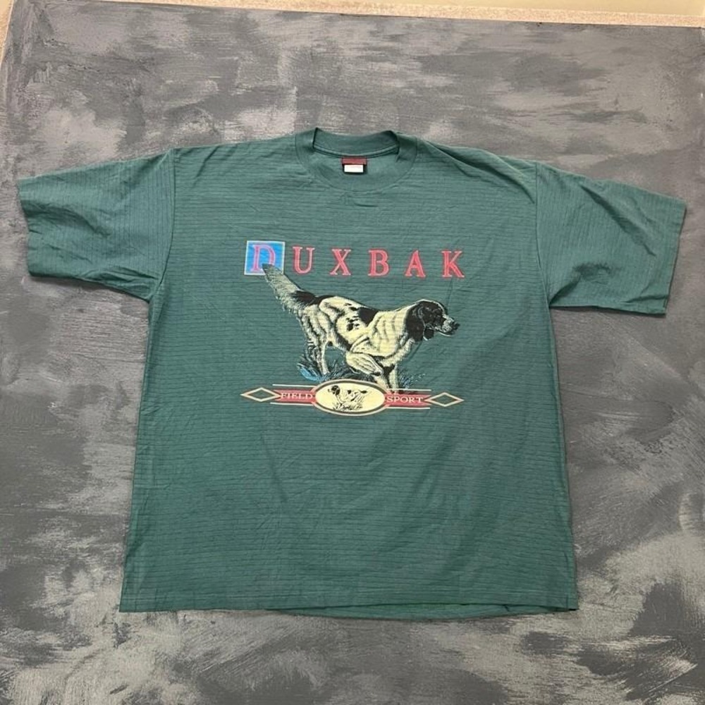 Vintage Duxbak Shirt Mens XL‎ Green 1990s Hunting Dog Outdoors USA
